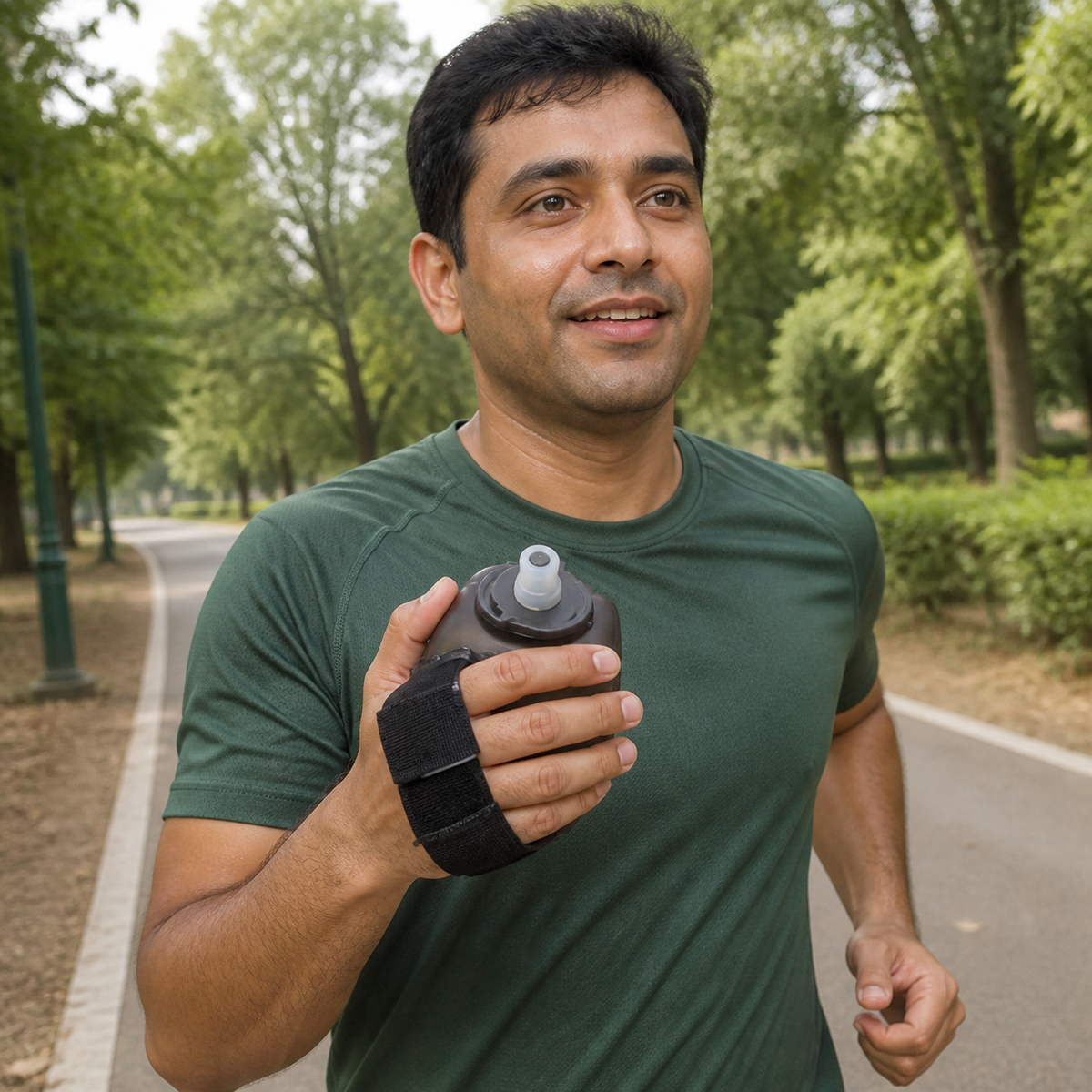 Wrist Sports Water Bottle with Adjustable Hand Strap