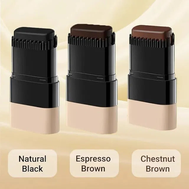 Instant Gray Hair Dye Stick with Comb — 2-in-1 Root Touch-Up, Sweat-Proof & Washable