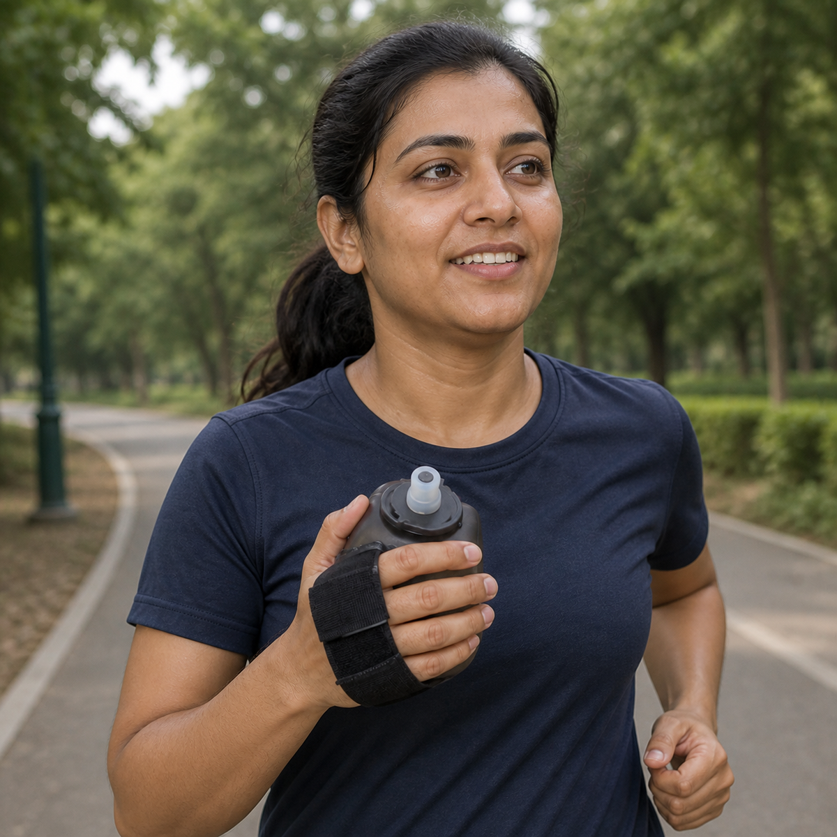 Wrist Sports Water Bottle with Adjustable Hand Strap