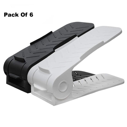 Space Savers Shoe Rack Cabinets Storage Plastic Adjustable (Pack Of 6)